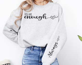 Du är tillräckligt SVG Du är tillräckligt PNG Klippfil Inspirerande png Motiverande svg Självkärlek jpeg eps dfx Digital fil