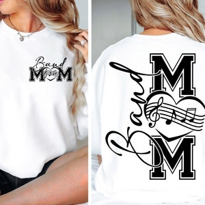 Band Mom SVG Band Mom PNG Marching Band Mom Shirt Design Drumline Mom png svg Digital File Cut File for Cricut Sublimation