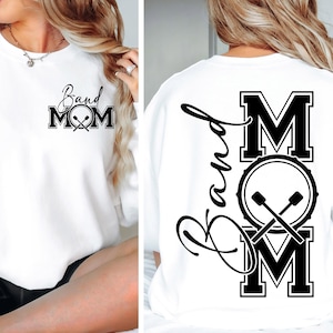 Band Mom SVG Band Mom PNG Marching Band Mom Shirt Design Drumline Mom png svg Digital File Cut File for Cricut Sublimation
