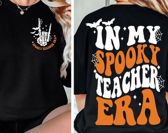 In My Spooky Teacher Era SVG PNG, Halloween Svg, Spooky Season Svg, Retro Halloween Svg Funny Halloween Svg Cut File for Cricut Digital