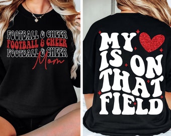 Football And Cheer Mom SVG PNG, Football Mom Png svg, Cheer Mom Shirt Svg png, Football Svg, Cheer Mom Svg, Football Shirt Svg, Game Day
