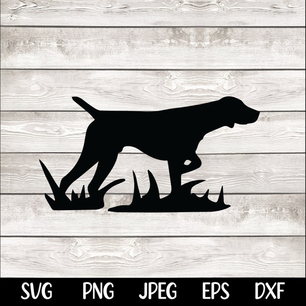 German Shorthaired Pointer SVG GSP PNG Car Decal Shirt Design svg png dxf jpeg eps Cricut Sillhouette Cameo Digital File