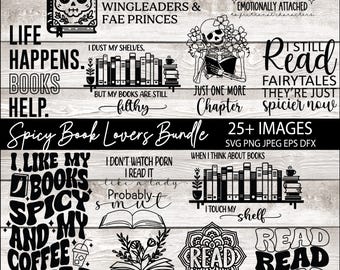 Books svg Books png Reading svg Reading png Smut Spicy Book png Book Bundle Book Lover svg Decal Stickers T-shirt  Cricut  Digital File
