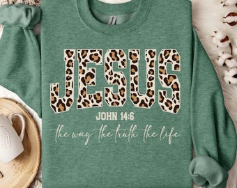 Jesus The Way The Truth The Life PNG Leopard Bible Quote Design Faith png Religious png Christian png Sublimation File DIGITAL Download