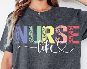 Nurse Life SVG PNG, Nurse Mode Svg Leopard Nurse Svg, Nurse Shirt Svg, Nursing Student svg Nurse Shirt png Nurse Gift Cut file for Cricut