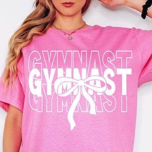 Gymnast SVG Gymnastics PNG Gymnastics Coquette Bow svg png Gymnastics Shirt Design png svg Cut File for Cricut Digital File Sublimation