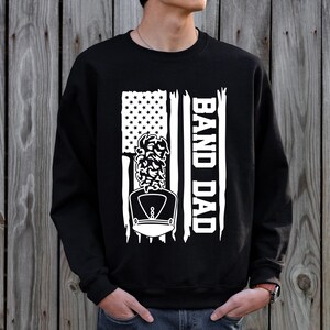 Band Papa SVG Band Papa PNG Blaskapelle Papa Shirt Design Drumline Papa Png SVG Digitale Datei Schnittdatei für Cricut Sublimation Bild 7
