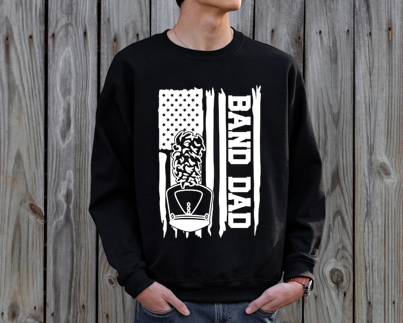 Band Papa SVG Band Papa PNG Blaskapelle Papa Shirt Design Drumline Papa Png SVG Digitale Datei Schnittdatei für Cricut Sublimation Bild 7
