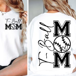 T-Ball Mom SVG Tee-Ball Mom PNG Baseball Clipart Baseball Mom Shirt Design Car decal png svg eps dfx jpeg Digital File Instant Download