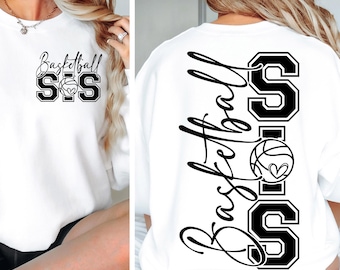 Basketbal zus SVG PNG basketbal svg basketbal zus shirt basketbal zus png svg eps dfx jpeg digitaal bestand knippen downloaden