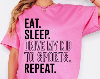Sports Mom SVG PNG, Sports Mom Shirt Svg, Eat Sleep Drive My Kid to Sports svg Game Day Svg, Sports Mom Svg Football Baseball Volleyball SVG