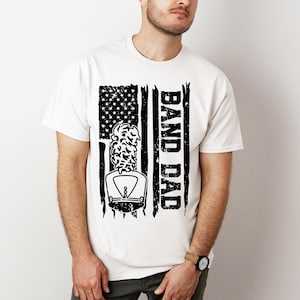 Band Papa SVG Band Papa PNG Blaskapelle Papa Shirt Design Drumline Papa Png SVG Digitale Datei Schnittdatei für Cricut Sublimation Bild 5