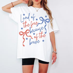 Land of the Free Because of the Brave Svg Png Coquette Memorial Day Svg ...