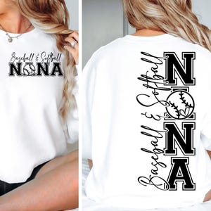Baseball e Softball Nana SVG Baseball Nana PNG Softball Nana Maglietta Design Adesivo per auto png svg eps dfx jpeg File digitale Download istantaneo