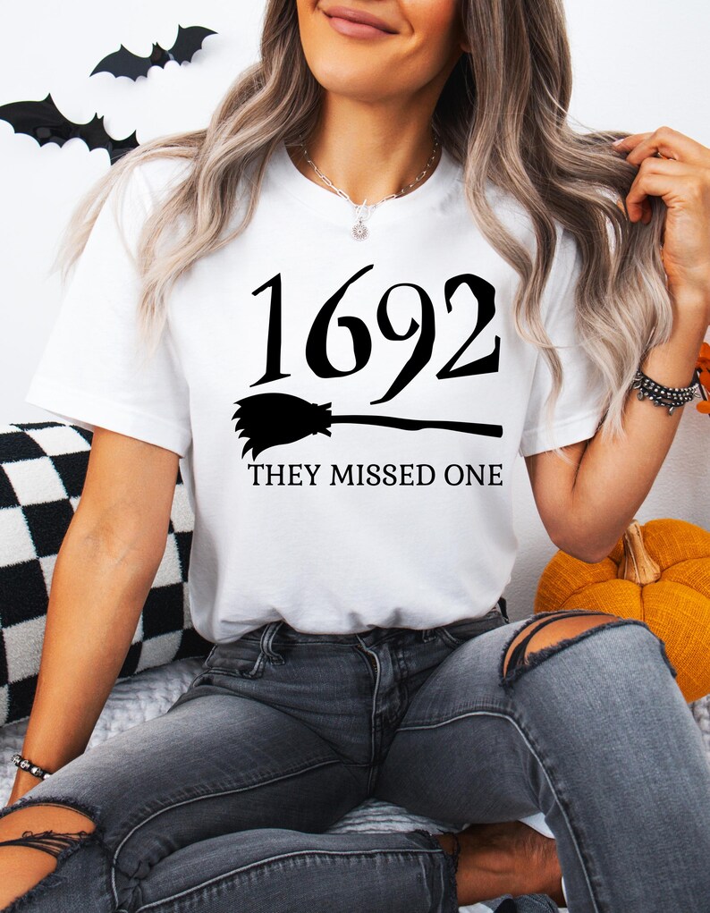 1692 They Missed One SVG PNG, Salem Witch svg Halloween Svg, Halloween Png, witch png halloween shirt svg, retro halloween png Spooky Season image 4