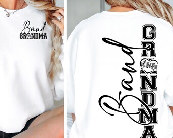 Band Grandma SVG Band Grandma PNG Marching Band Grandma Shirt Design Drumline png svg Digital File Cut File for Cricut Sublimation