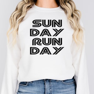 Sunday Run Day SVG Workout running T-shirt Design PNG SVG Digital File Instant Download