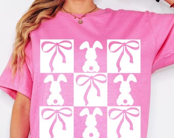 Fiocco di Pasqua Coquette Svg Png, Pasqua svg png Coniglietto Coquette Svg Felice Pasqua Primavera Svg fiocco pasquale png File di taglio per sublimazione per Cricut