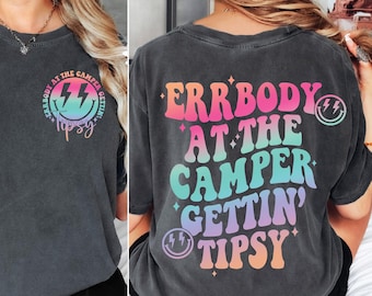 Errbody at the Camper Gettin&#39; Tipsy PNG Summer png, Retro Summer png Hello Summer png Lake png Retro Summer Sublimation Designs download