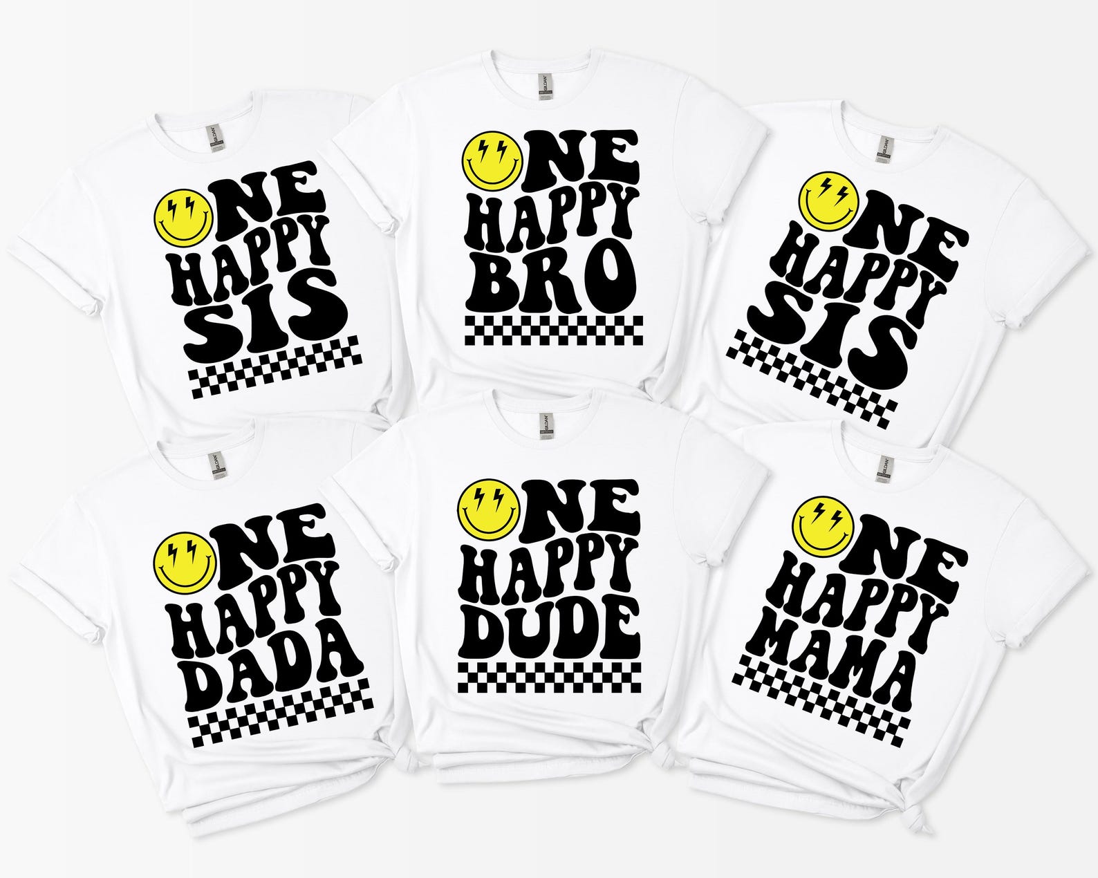 One Happy Dude PNG SVG, Family First Birthday SVG, Retro Wavy Text ...