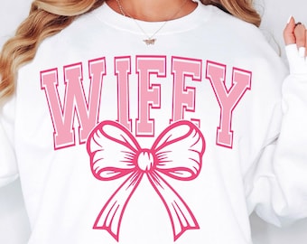 Wifey SVG Wifey PNG, Coquette Bow Newlywed Shirt Svg, Coquette Ribbon Svg, Bridesmaid Gift Bridal Party Svg Cut File for Cricut Sublimation