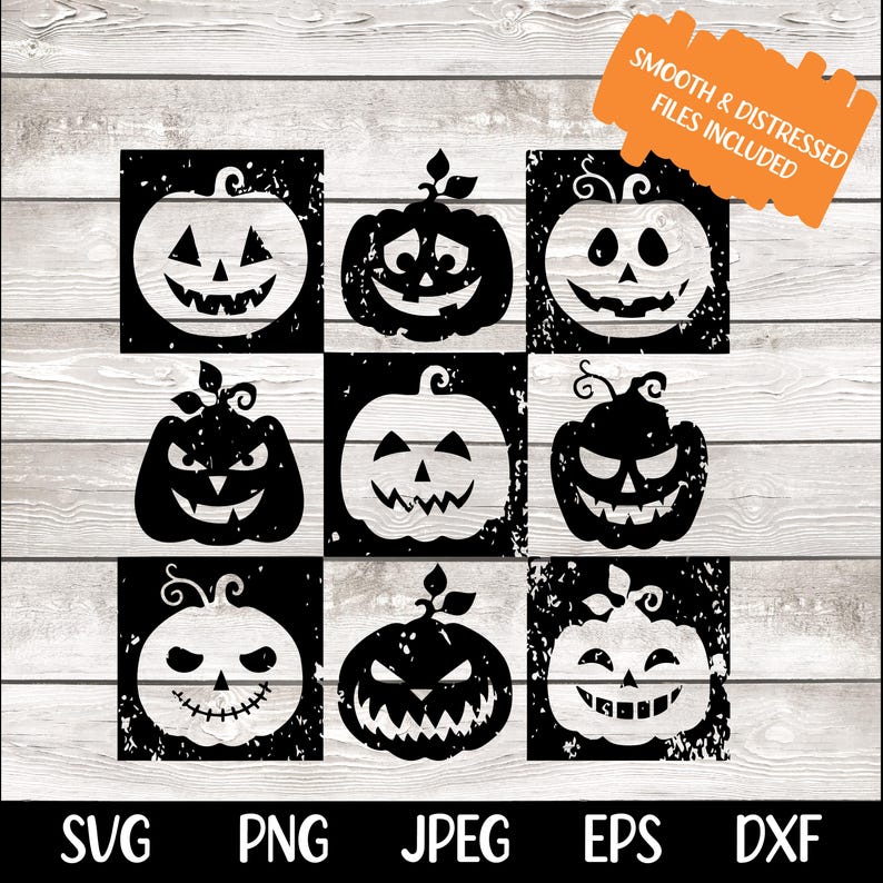 Retro Jack-o-lantern SVG PNG Halloween Svg Halloween Png Spooky Season Svg Spooky Season png Retro Halloween Svg Funny Halloween Svg afbeelding 3