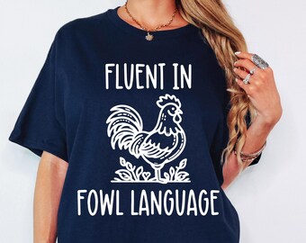 Fluent In Fowl Language SVG PNG Chicken svg png Funny Chicken Mom Crazy Chicken Lady Digital file Instant Download Cut File for Cricut dfx