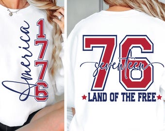 Fjärde juli SVG PNG, Seventeen76 1776 svg 4 juli svg Amerika Png Retro Png, USA Png, Fjärde juli T-shirt Design, Digital Nedladdning