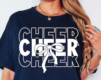 Cheer SVG Cheer PNG, Cheer Coquette Bow Svg, Cheer Bow Png, Cheer Era Svg, Cheer Shirt Svg, , Cheerleader Svg Sublimation Digital Cut File