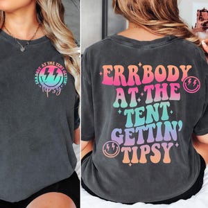 Errbody at the Tent Gettin&#39; Tipsy PNG Summer png, Retro Summer png Hello Summer png Lake png Retro Summer Sublimation Designs download