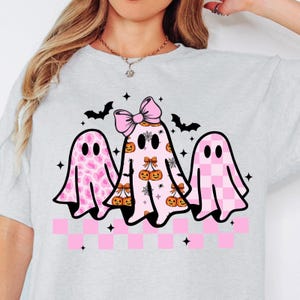 Coquette Halloween Ghost Leopard Png Cute Pink Ghost Preppy Png Halloween Png Funny Halloween Png, Spooky Season Png Sublimation DTF design