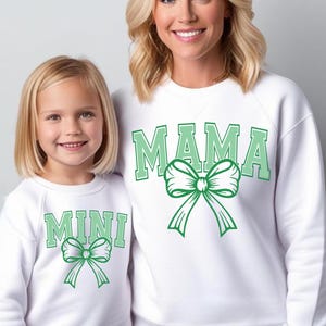 Lucky Mama and Mini SVG PNG St. Patrick&#39;s Day Mama Shirt Design png svg dfx Digital File Instant Download Cut File for Cricut Sublimation