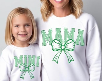 Lucky Mama and Mini SVG PNG St. Patrick's Day Mama Shirt Design png svg dfx Digital File Instant Download Cut File for Cricut Sublimation