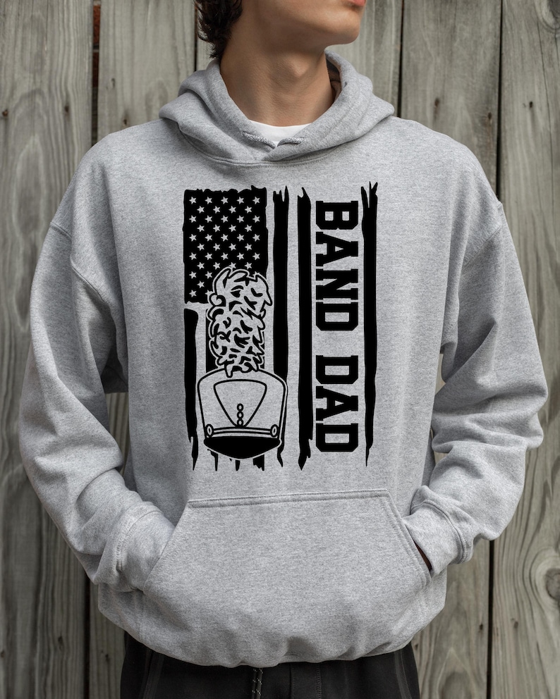 Band Papa SVG Band Papa PNG Blaskapelle Papa Shirt Design Drumline Papa Png SVG Digitale Datei Schnittdatei für Cricut Sublimation Bild 6