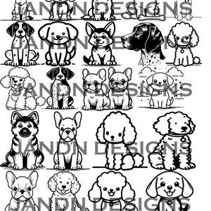 Dog SVG Dog PNG Cute Dog svg bundle 20 Plus Designs dfx eps png svg jpeg Digital File