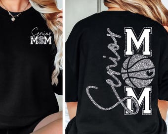 Senior Basketball Mom SVG PNG Basketball svg Basketball Mom Shirt Basketball Mom Cut File Sublimation png svg eps jpeg Digital File Download