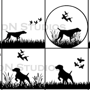 German Shorthaired Pointer Bird Hunting Duck Hunting Pheasant Hunting Quail Dove SVG Car Decal T-shirt PNG SVG silhouette Digital File
