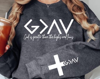 God is Greater Than the Highs and Lows SVG PNG, Bible Quote Svg Design, Faith Svg png, Religious png Svg, Christian Svg png Sublimation
