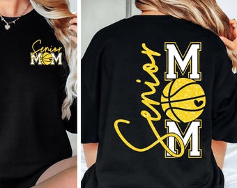 Senior Basketball Mom SVG PNG Basketball svg Basketball Mom Shirt Basketball Mom Cut File Sublimation png svg eps jpeg Digital File Download