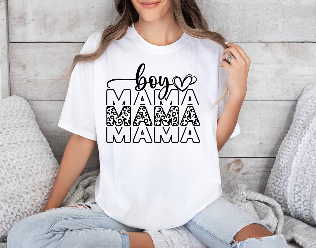Boy Mama Svg Boy Mama Png, Leopard Print Boy Mom Png Svg, Mom Shirt ...