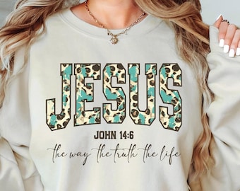 Jesus The Way The Truth The Life PNG Leopard Bible Quote Design Faith png Religious png Christian png Sublimation File DIGITAL Download