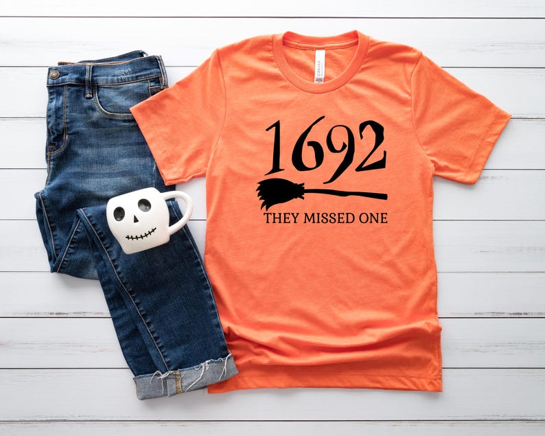 1692 They Missed One SVG PNG, Salem Witch svg Halloween Svg, Halloween Png, witch png halloween shirt svg, retro halloween png Spooky Season image 6