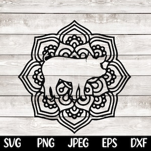 Pig SVG Pig PNG Farm Animal Clipart Pig Clipart Svg Png Epd Dxf Jpg Cut File for Cricut Sublimation Design Pig Car Decal Farm Animal Sticker