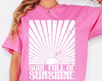 Soul Full of Sunshine PNG SVG, Retro Summer Sublimation, Popular Trendy Summer, Sunshine Png, Self Love Png, Summer PNG Sublimation