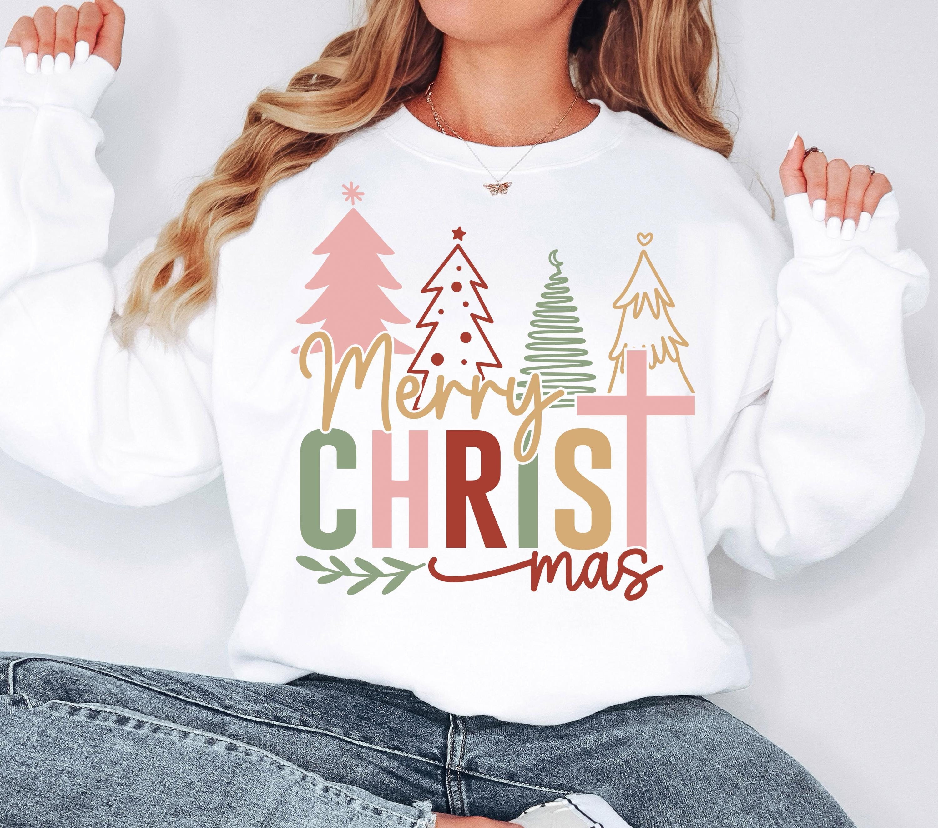 Merry Christmas SVG PNG, Christian Christmas Png Svg, Christmas Shirt SVG Png, Christmas Tree Svg, Christmas png, Digital Download Cut File