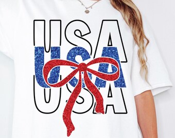 USA SVG USA Png Quarto di luglio Svg Png Coquette America Svg America Png Patriottico Svg Giorno dell'Indipendenza Png File di taglio a sublimazione per Cricut