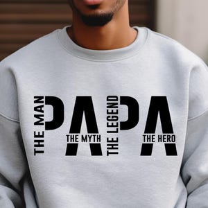 Papa The Man The Myth The Legend SVG PNG #Dadlife Papa svg, Funny svg, Papa png, Father's Day svg, Cut File for Cricut Sublimation File