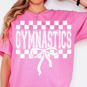Gymnastics SVG Gymnastics PNG Gymnastics Coquette Bow svg png Gymnastics Shirt Design png svg Cut File for Cricut Digital File Sublimation