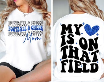 Football And Cheer Mom SVG PNG, Football Mom Png svg, Cheer Mom Shirt Svg png, Football Svg, Cheer Mom Svg, Football Shirt Svg, Game Day