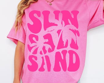 Sun Salt Sand SVG PNG, Summer svg, Retro Summer svg, Hello Summer svg, Beach svg, Retro Summer Sublimation Designs Download